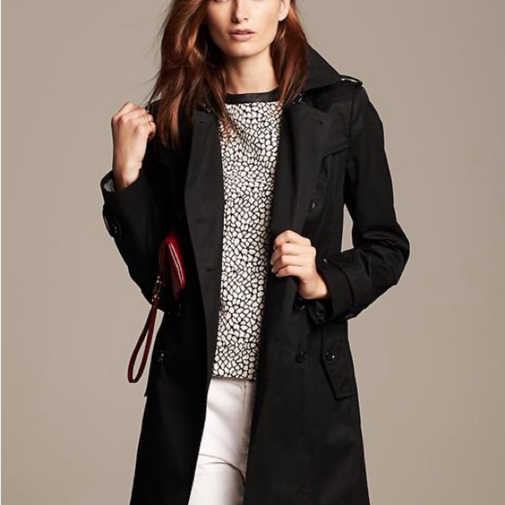 Banana Republic Black Trench Coat